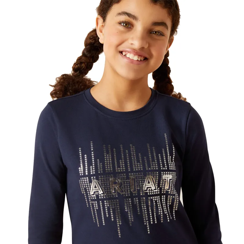 Ariat Youth Glitz T-Shirt - Navy Eclipse-2